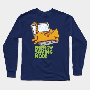 Cat in Energy Saving Mode Long Sleeve T-Shirt